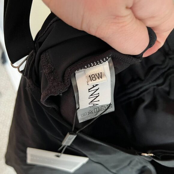 Plus Size Tankini Swimsuit Swim Top Black Hanna Nikole 18W NWT - Picture 8 of 9